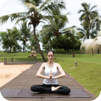 woman doing yoga