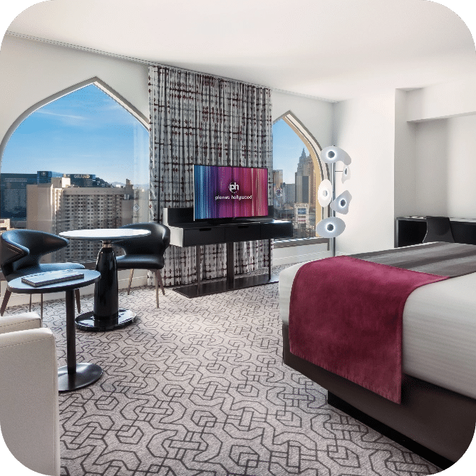 resort room with city view